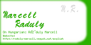 marcell raduly business card